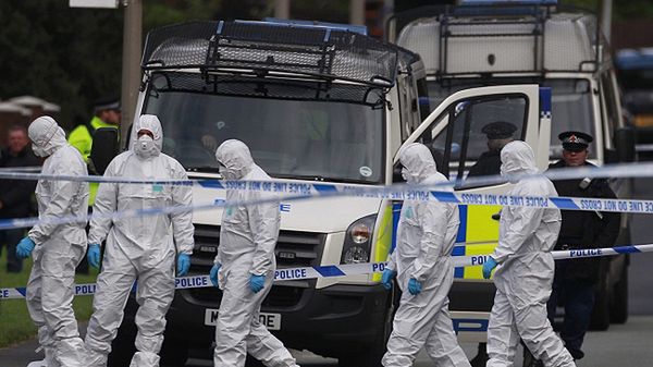 Policja w miejscu, w którym doszło do strzelaniny