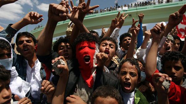 Antyamerykański protest w Jemenie