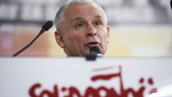 Prezes PiS Jarosław Kaczyński podczas Konferencji  pod hasłem "Lech Kaczyński - człowiek Solidarności".