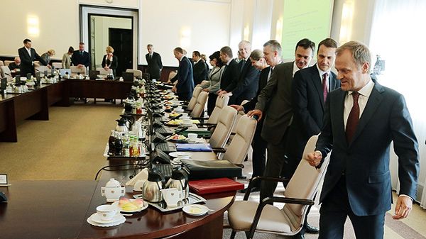 Premier Donald Tusk przed posiedzeniem rządu