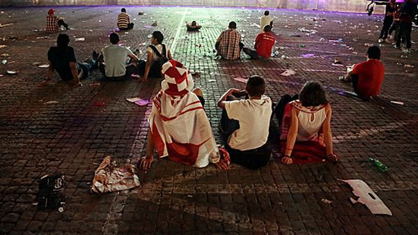 Strefa Kibica w Warszawie po meczu