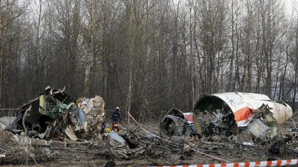Rozbity rządowy Tu-154M - zdjęcie archiwalne