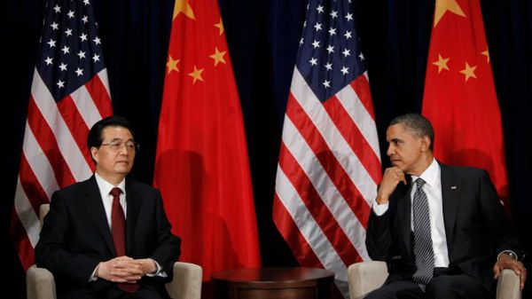 Barack Obama i prezydent Chin Hu Jintao