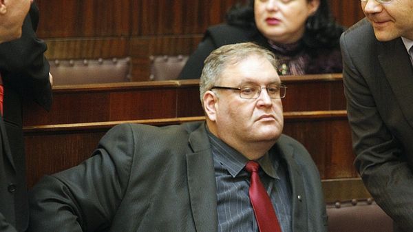 Bogdan Święczkowski podczas sesji Sejmiku Śląskiego w Katowicach