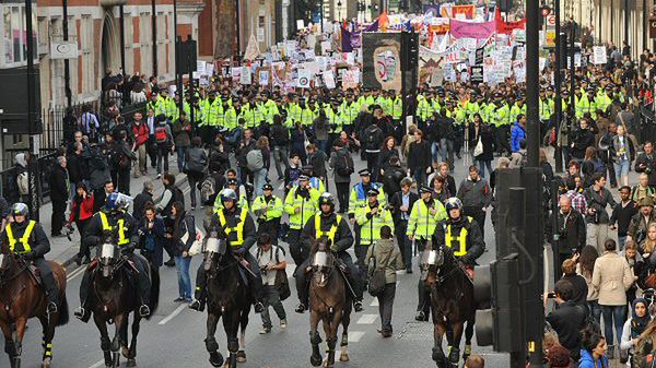Protest studentów w Londynie