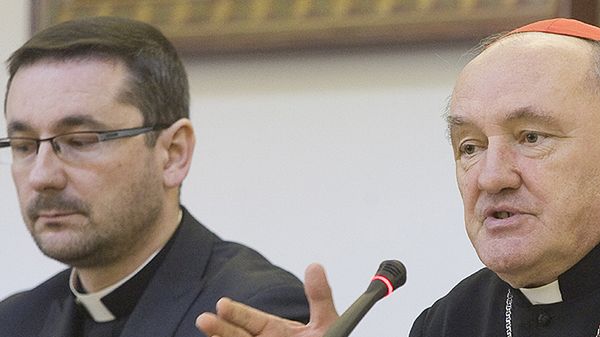 Prezentacja raportu KAI nt. finansów Kościoła w Polsce, z udziałem przewodniczącego Rady Ekonomicznej KEP, kardynała Kazimierza Nycza i eksperta od spraw finansowych Kościoła ks. Dariusza Walencika