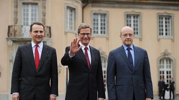 Radosław Sikorski, Guido Westerwelle i Alain Juppé