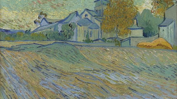 Obraz Vincenta van Gogha "Vue de l'Asile de la Chapelle de Saint-R,my"
