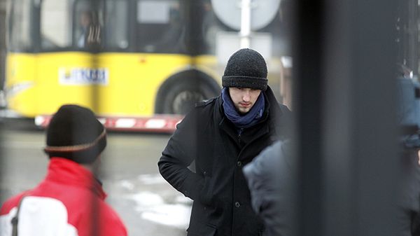 Bartłomiej Waśniewski w drodze do Aresztu Śledczego w Katowicach