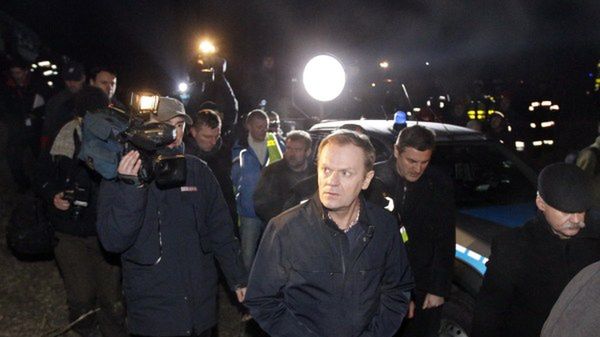 Premier na miejscu katastrofy