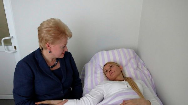 Dalia Grybauskaite podczas spotkania z Julią Tymoszenko w Charkowie