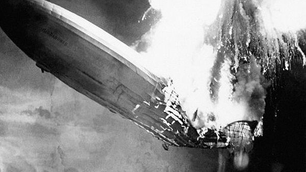 Płonący "Hindenburg"