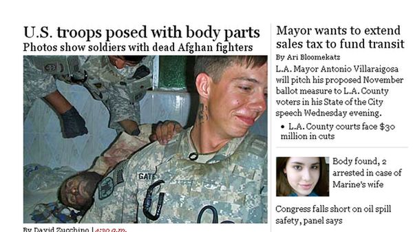 Oburzające zdjęcia ujawnił dziennik "Los Angeles Times"