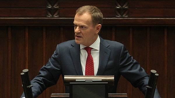 Donald Tusk podczas piątkowego przemówienia w sejmie