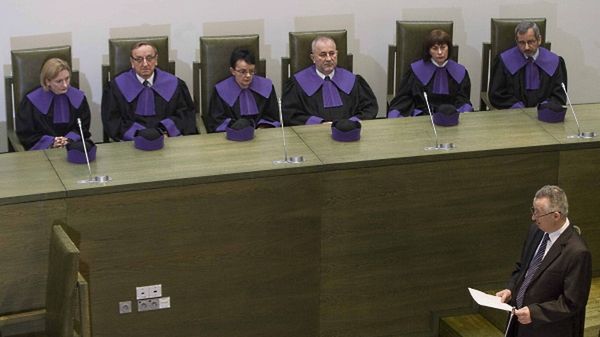 Przewodniczący PKW Stefan Jaworski podczas posiedzenia Sądu Najwyższego