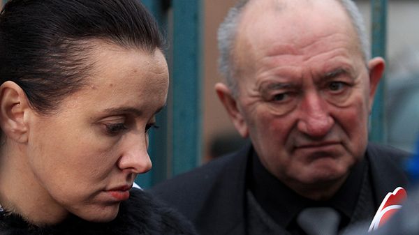Ojciec zamordowanego Krzysztofa - Włodzimierz Olewnik i siostra Danuta Olewnik-Cieplińska