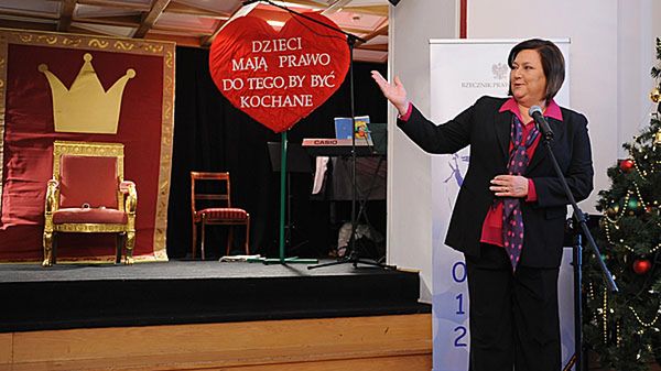 Anna Komorowska podczas konferencji inaugurującej obchody Roku Janusza Korczaka.