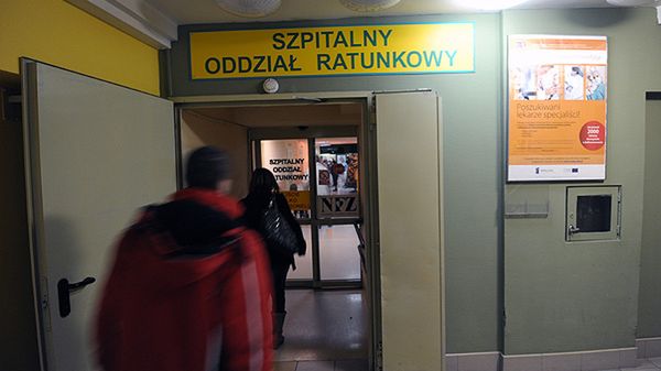Oddział ratunkowy szpitala, do którego przewieziono po postrzale prok. Mikołaja Przybyła.