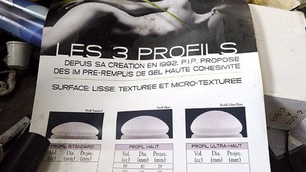 Ulotka dotycząca implantów piersi PIP