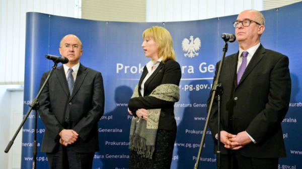 Prokurator generalny Republiki Dominikańskiej Francisco Dominquez Brito (L) oraz prokurator generalny Andrzej Seremet (P) podczas konferencji prasowej w Warszawie