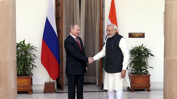 Władimir Putin i premier Indii Narendra Modi