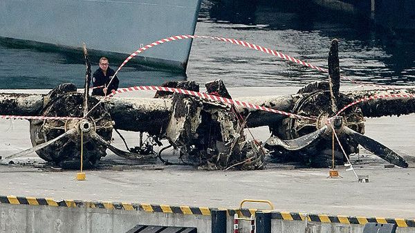 Wrak amerykańskiego bombowca Douglas A-20 z okresu II wojny światowej został wydobyty z dna Bałtyku