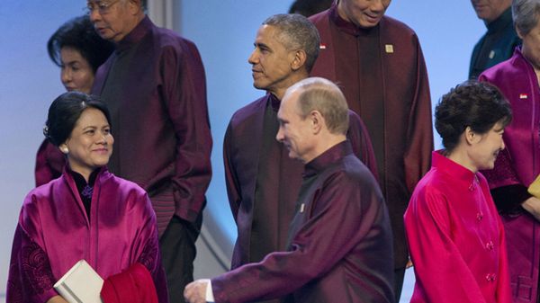 Barack Obama i Władimir Putin na szczycie APEC