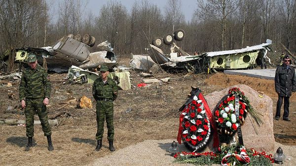 Miejsce katastrofy. Zdjęcie wykonano 13 kwietnia 2010 r.