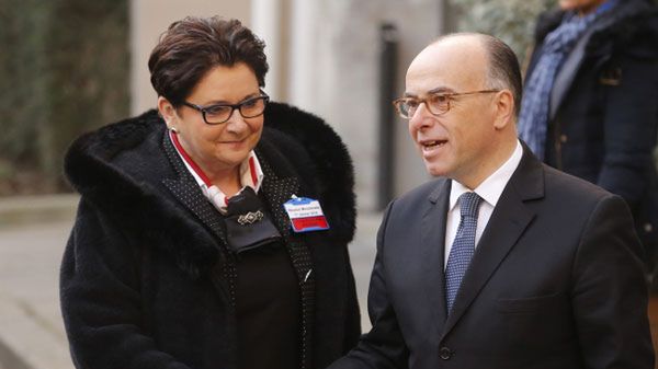 Teresa Piotrowska i Bernard Cazeneuve
