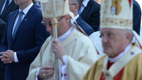 Prezydent elekt Andrzej Duda, prymas Polski Wojciech Polak i abp Kazimierz Nycz