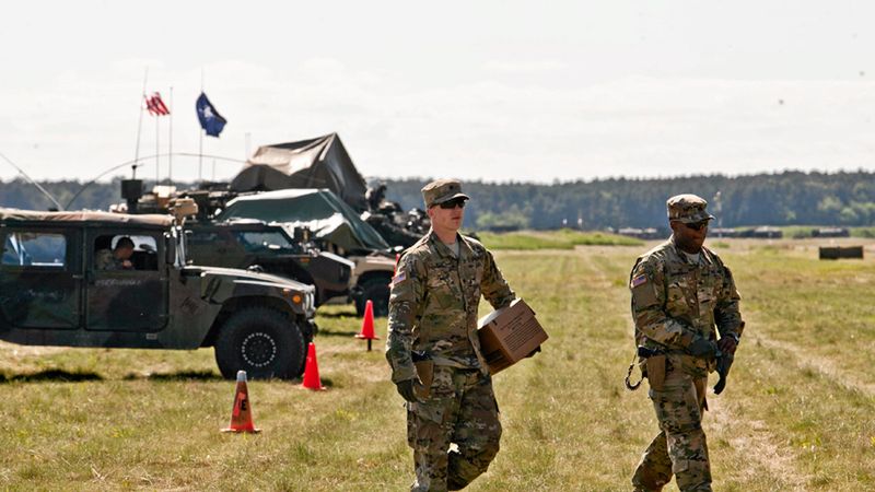 Amerykańscy żołnierze na ćwiczeniach Anakonda-16