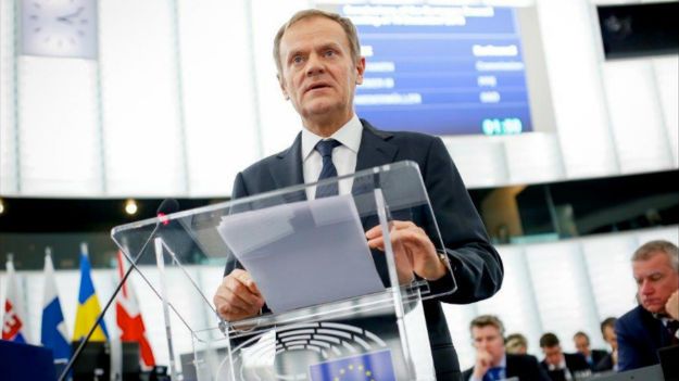 Donald Tusk w Parlamencie Europejskim
