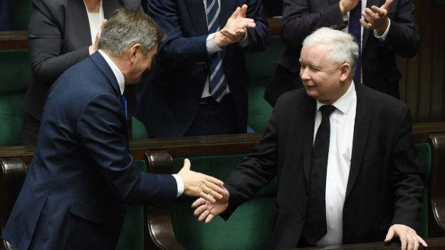 Jarosław Kaczyński i Marek Kuchciński