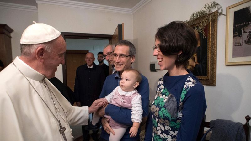 Spotkanie Franciszka z rodzinami byłych kapłanów.