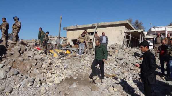 Miejsce zamachu w Kirkuku