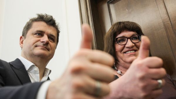 Janusz Palikot i Anna Grodzka