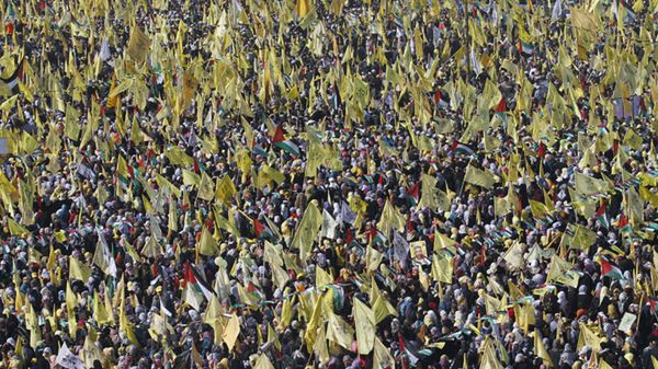 Wiec Fatahu w Strefie Gazy