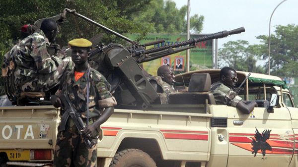 Żołnierze z ochrony prezydenta Republiki Środkowoafrykańskiej