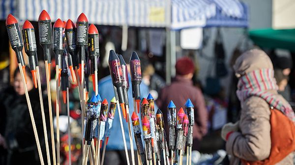 Stoisko z fajerwerkami w Lublinie