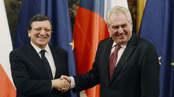 Jose Manuel Barroso i Milosz Zeman