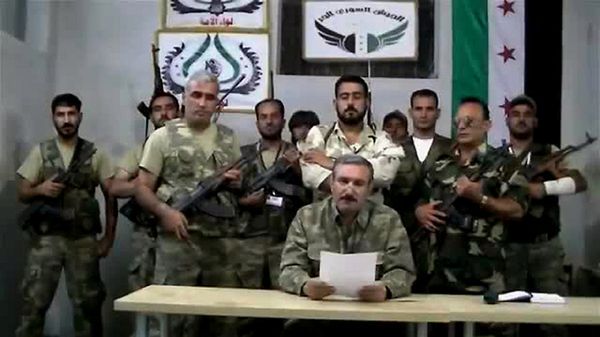 Riad al-Asaad wraz z bojownikami WAS