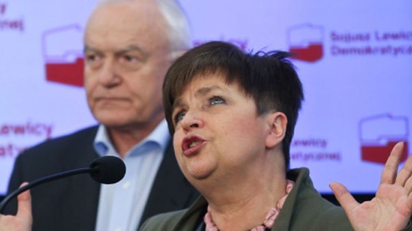 Leszek Miller i radna Katarzyna Kędziela