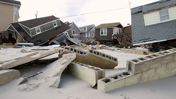 Zniszczenia w Seaside Heights w stanie New Jersey