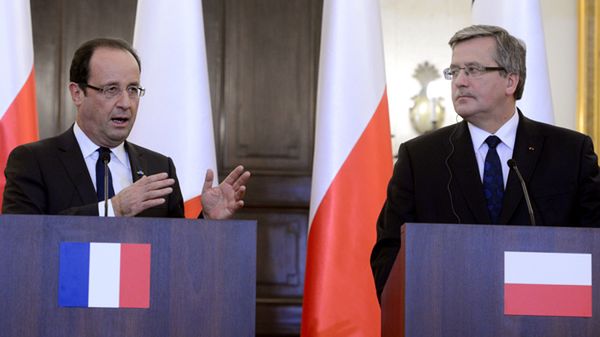 Francois Hollande i Bronisław Komorowski