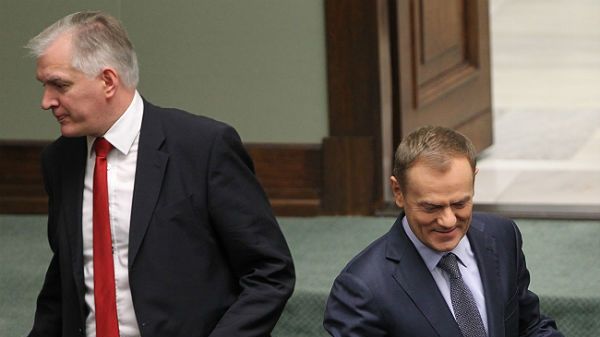 Premier Donald Tusk i minister sprawiedliwości Jarosław Gowin
