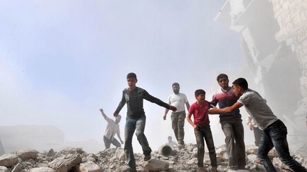 Maarrat an-Numan po bombardowaniu