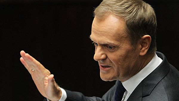 Premier Donald Tusk podczas wystąpienia w sejmie