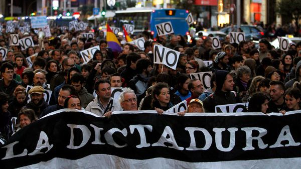 Protest Hiszpanów