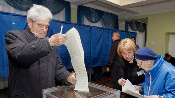 Lokal wyborczy w Kijowie