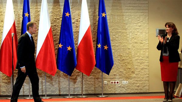 Premier Donald Tusk i minister nauki Barbara Kudrycka